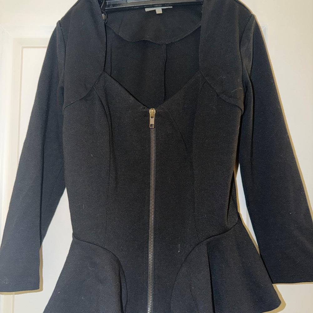 Charlotte Russe Black Peplum Blazer